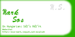 mark sos business card