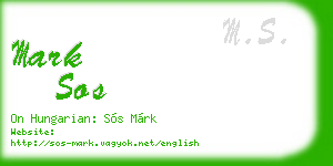 mark sos business card